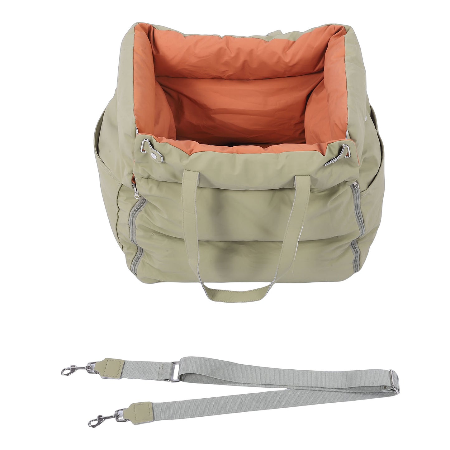 Portable Car Pet Bed for Dogs and Cats - Washable Travel Dog & Cat Seat with Harness