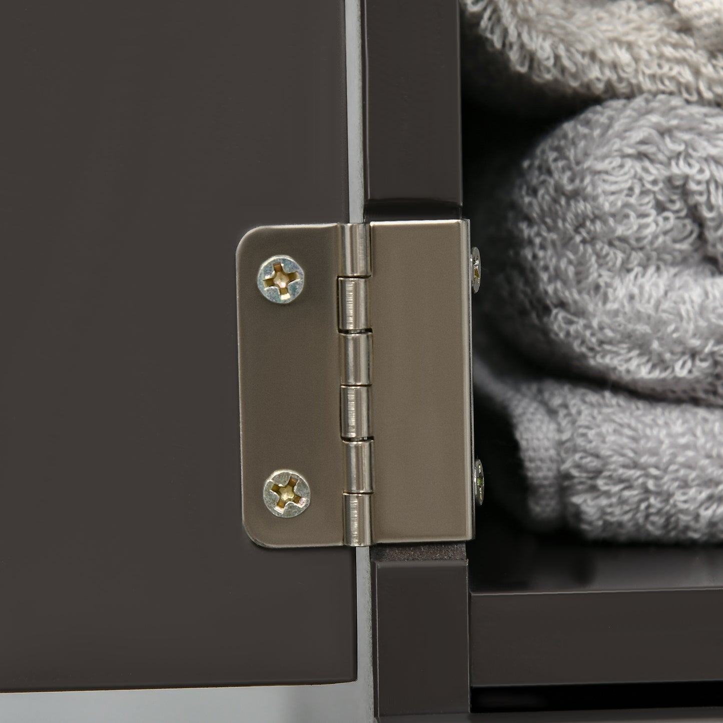 54" Tall Bathroom Storage Cabinet - Freestanding Linen Tower with 2-Tier Shelf and Drawers - Brown