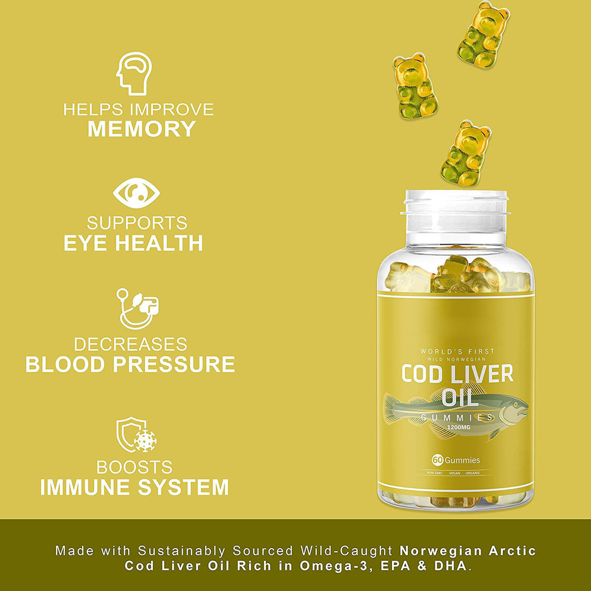 Cod Liver Oil Fudge Capsules – 60 Pieces