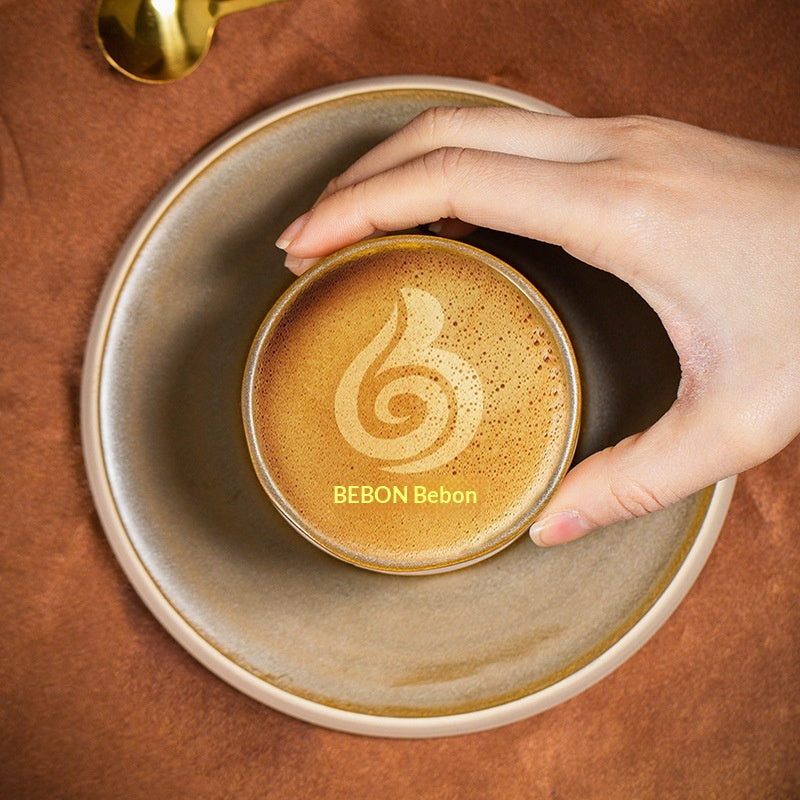 Middle Eastern Terracotta Espresso Cup - Creative Ceramic Coffee Mug with Desert Boat Pattern