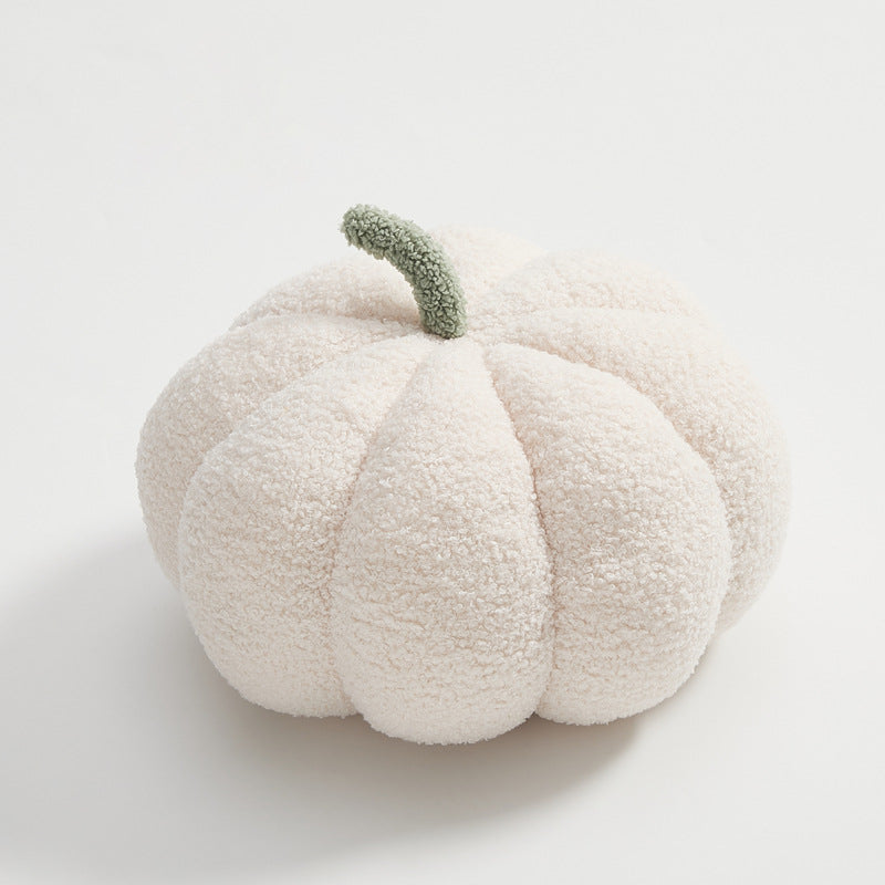 Cute Nordic Pumpkin Plush Pillow - Knitted Yarn Round Cushion for Home Decor