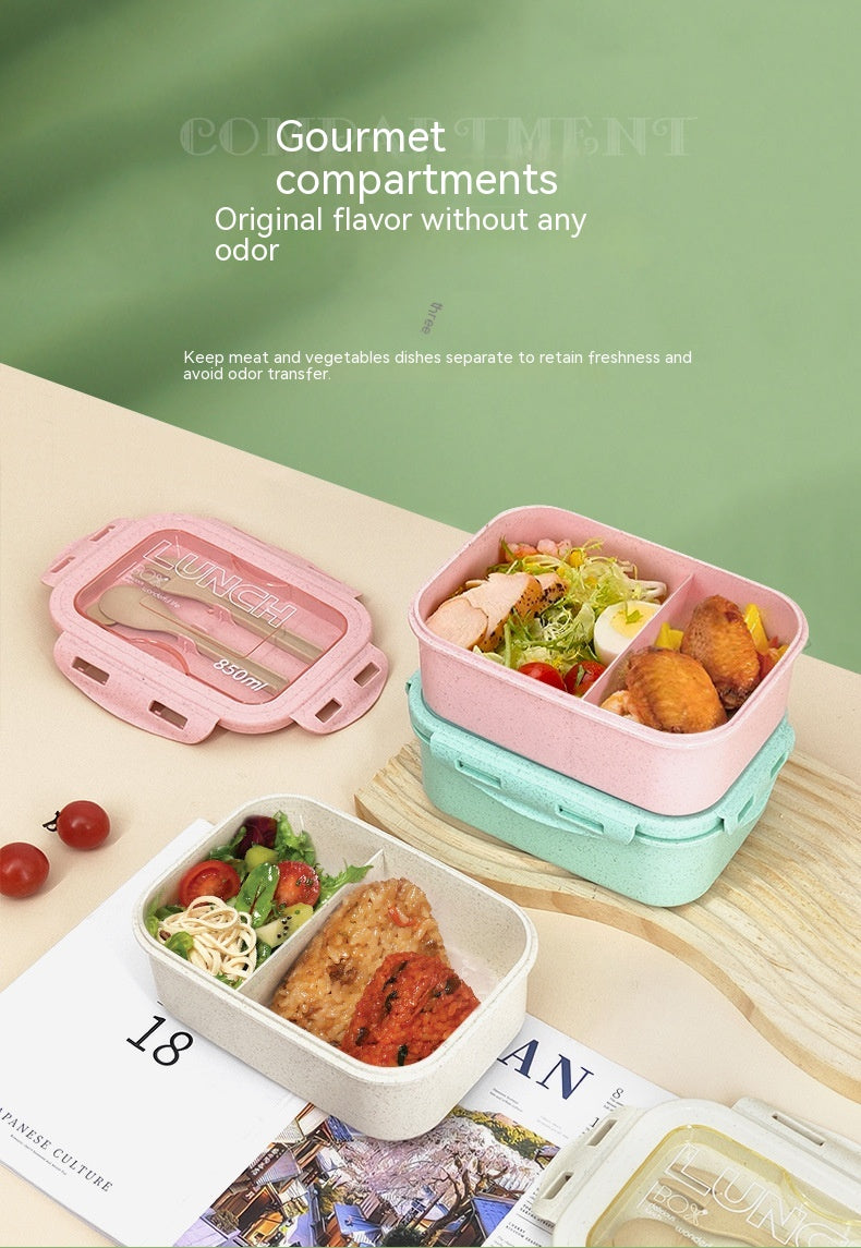 Wheat Straw Insulated Lunch Box - Eco-Friendly Student Food Container