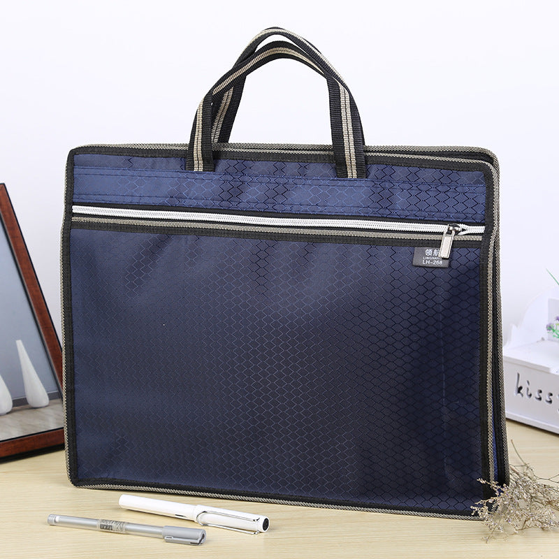 Gray Portable Document Bag with Foam Cloth - Vertical File Organizer