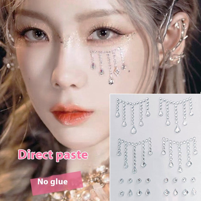 Pearl and Crystal Nail Art Stickers Set for DIY Manicure and Decor