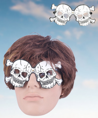 Halloween Paper Glasses Set - Bat Pumpkin Skull Ghost Trick or Treat Costume Accessories