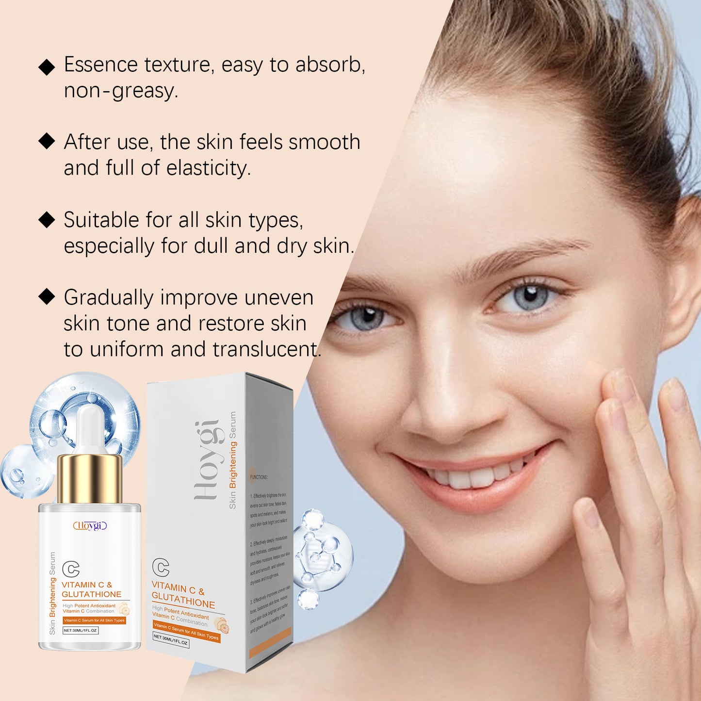 Vitamin C Brightening Facial Essence 30ml - Hydrating & Rejuvenating Skin Care