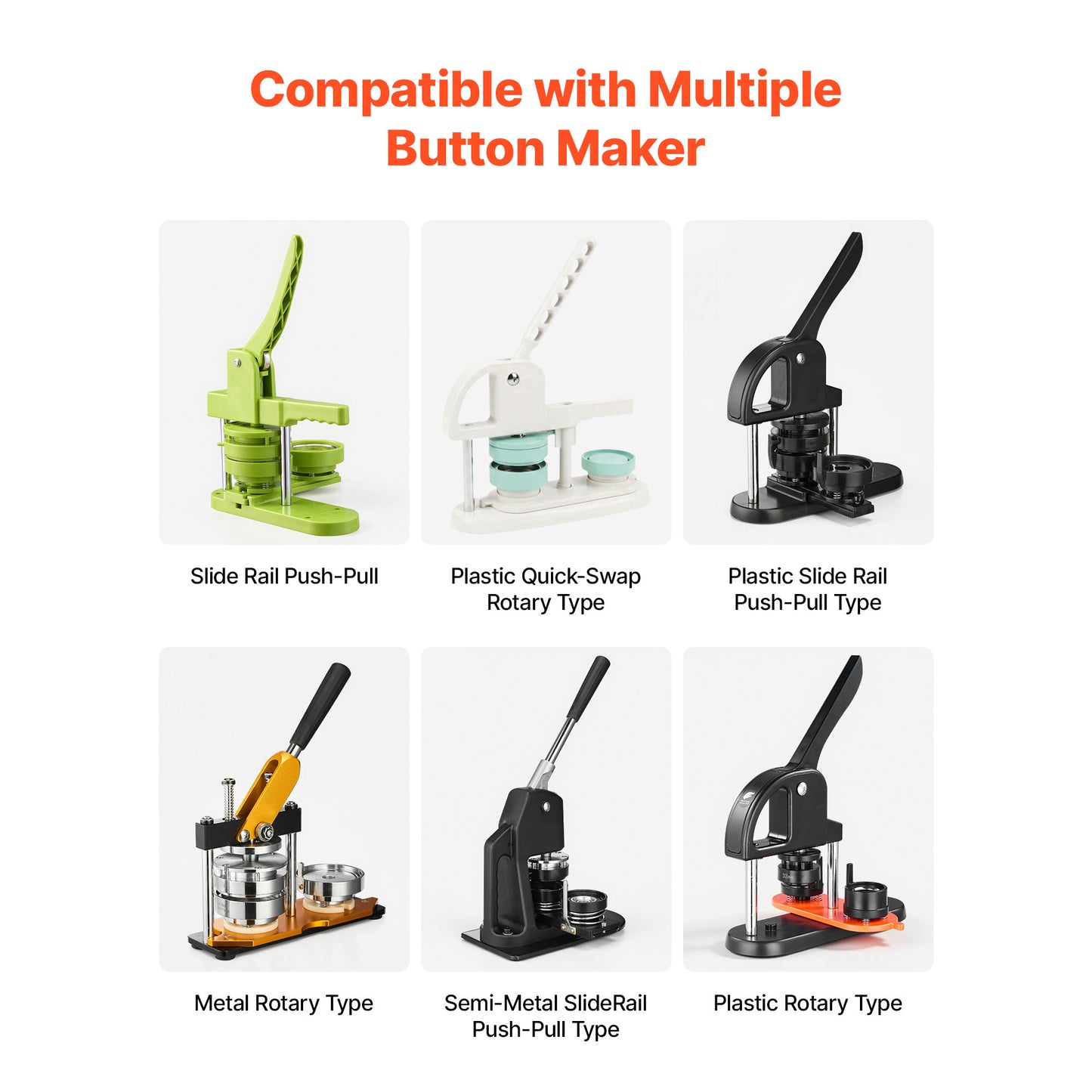 Button Maker Supplies Set with Magnet Backs and Craft Accessories - 50 Sets