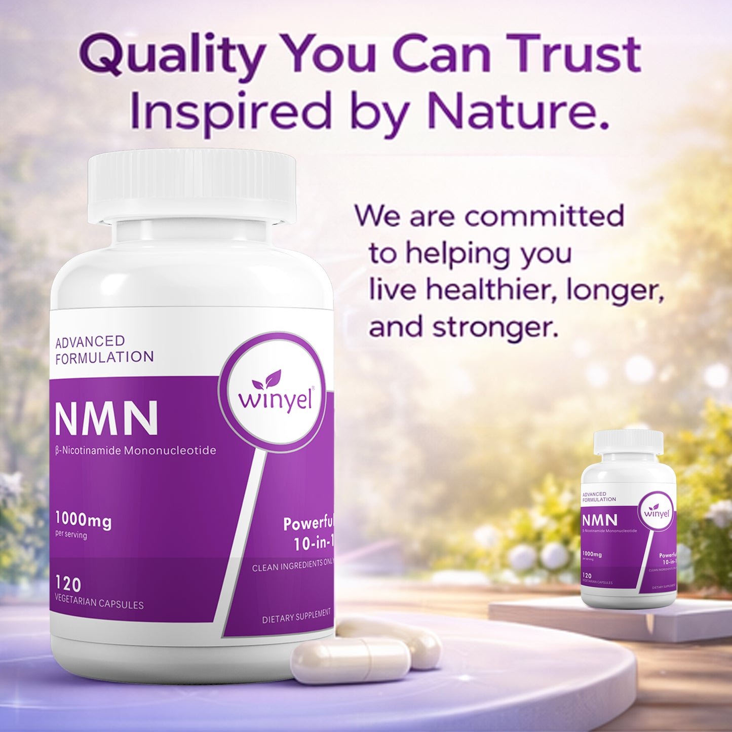 NMN 1000mg Cellular Energy Complex - 10-in-1 Anti-Aging Supplement