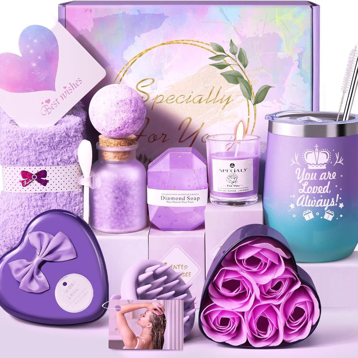 Aromatherapy Candle Bath Set Gift Box - Home Spa & Relaxation