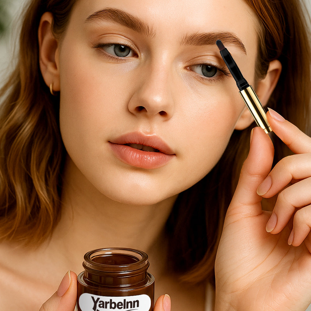 Waterproof Air Cushion Eyebrow Dye Cream - Natural Fluffy Tint, 2g-6g Variants
