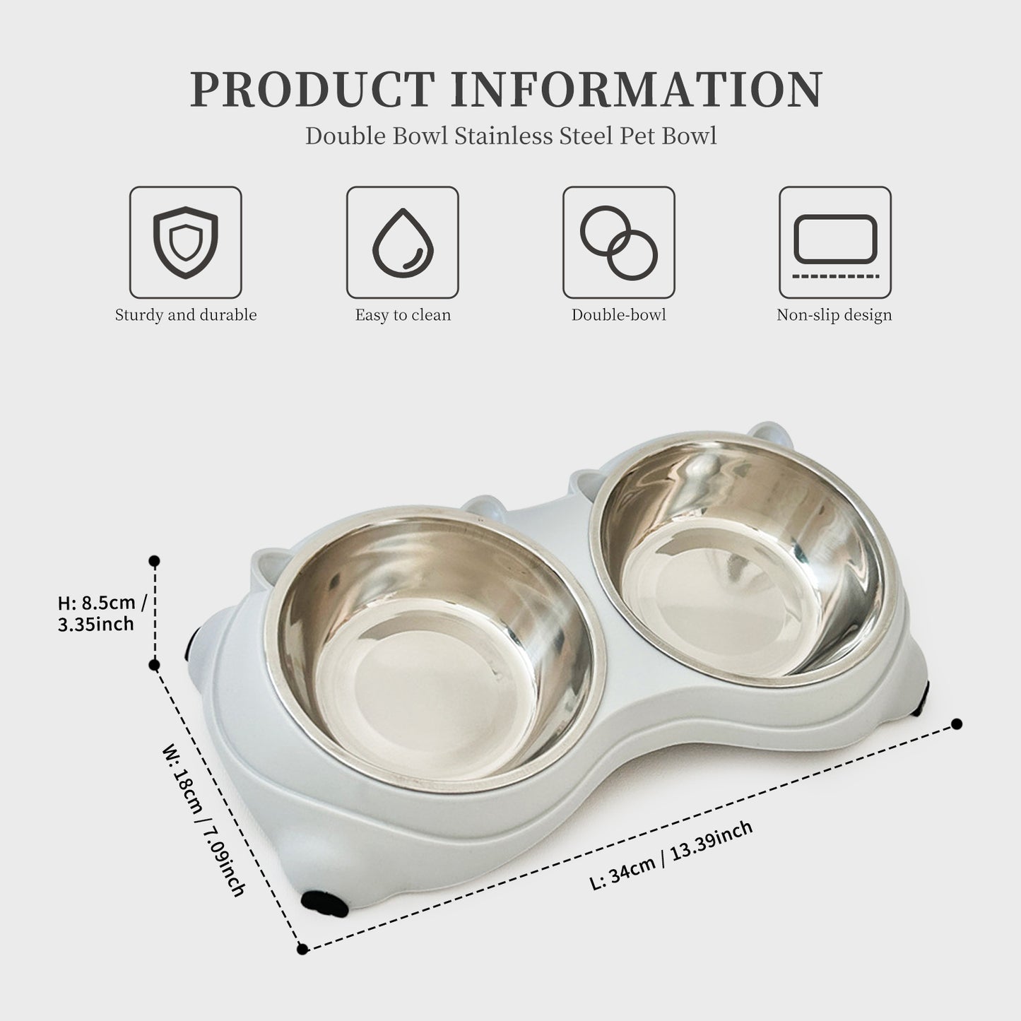 Self Pickup Macaron Stainless Steel Pet Bowl - Multiple Colors