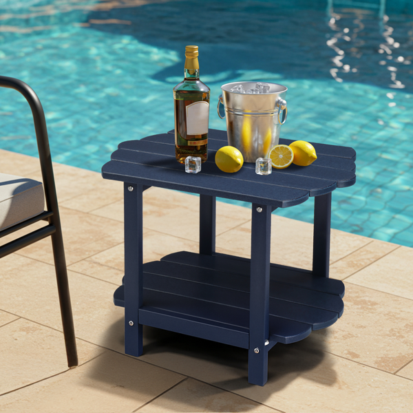 2-Tier Outdoor Side Table, HDPE Adirondack Table Patio Weather