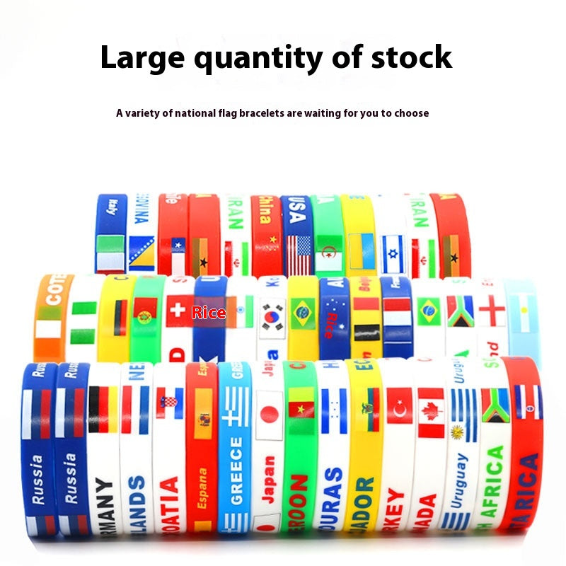 Football Flag Wrist Strap - Soccer World Cup Supporter Accessory 2PCS