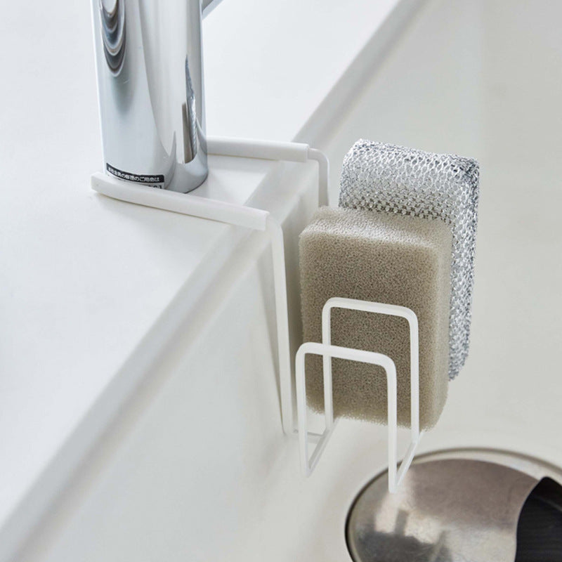 Multi-functional Kitchen Sponge Drain Rack - Iron Silicone Japanese Style