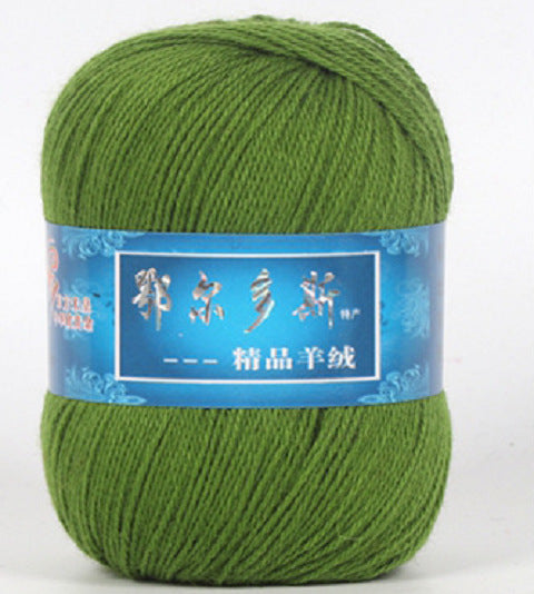 Hand-Knitted Cashmere Yarn for Knitting & Crocheting - Medium Coarse Pure Wool Thread