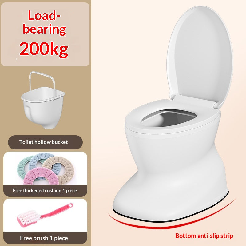 Portable Commode for Elderly & Adults with Limited Mobility - Safe Indoor Use