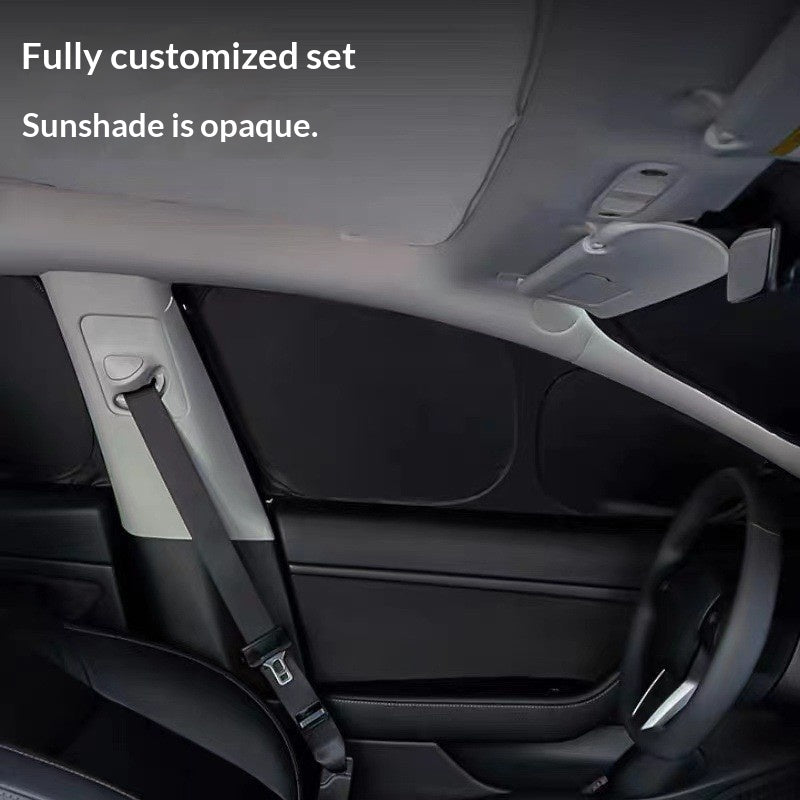 Blackout Car Curtains Set for Model 3, Y & YL - Fully Insulating Sun Shade
