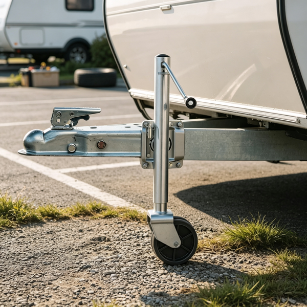 Heavy Duty Swivel Boat Trailer Jack 2000 Lb with Dual Wheels 15-27 Inch Lift