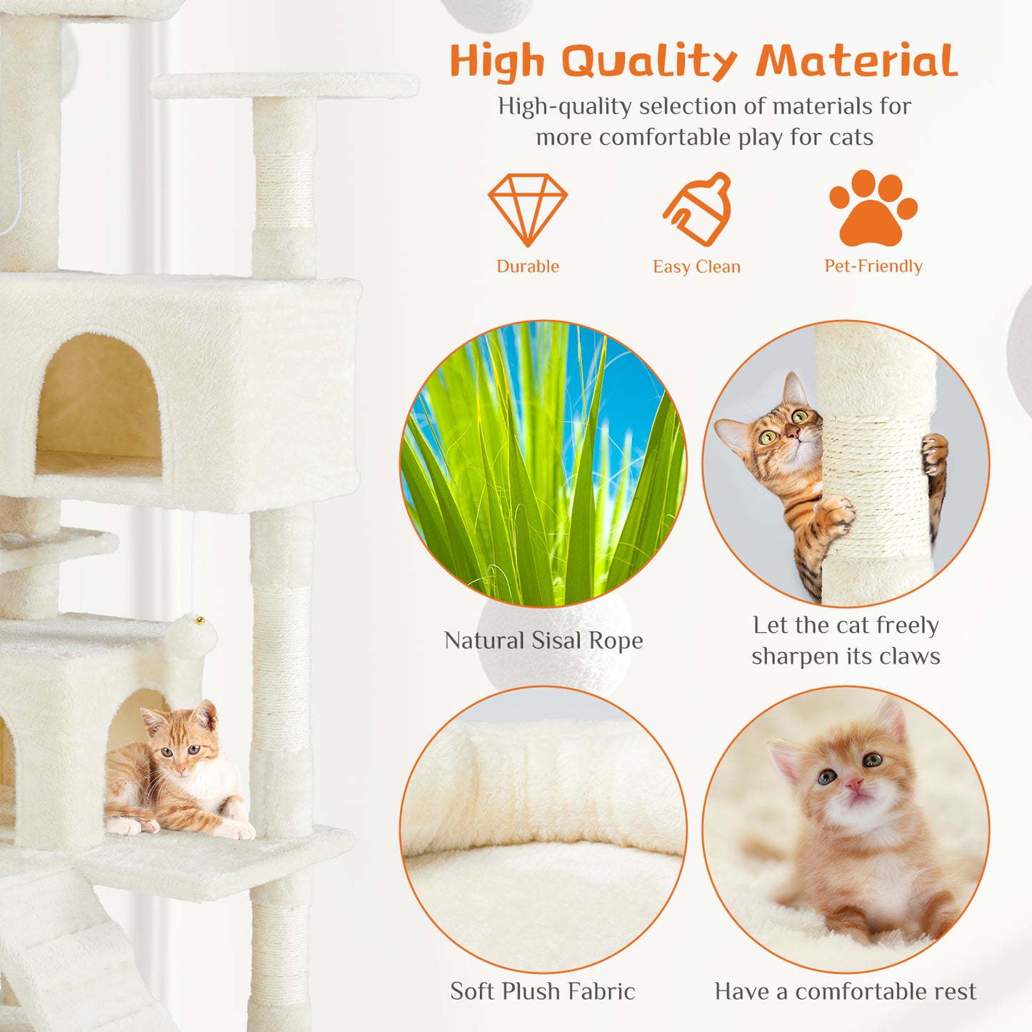 Multi Functional Cat Treehouse & Climbing Frame for Cats - Large Play Structure