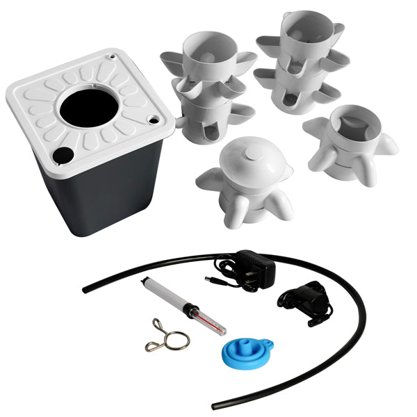 Black Hydroponic Planting System - Indoor & Outdoor Tower Garden for Vegetables & Herbs