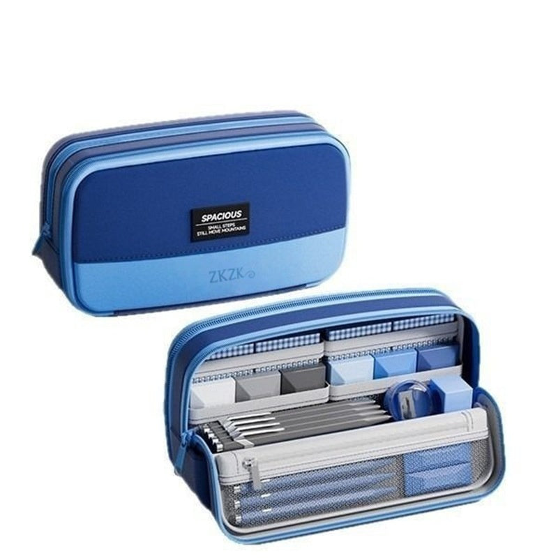 Large Capacity Magnetic Pencil Case Unisex Storage Bag Office & School Supply