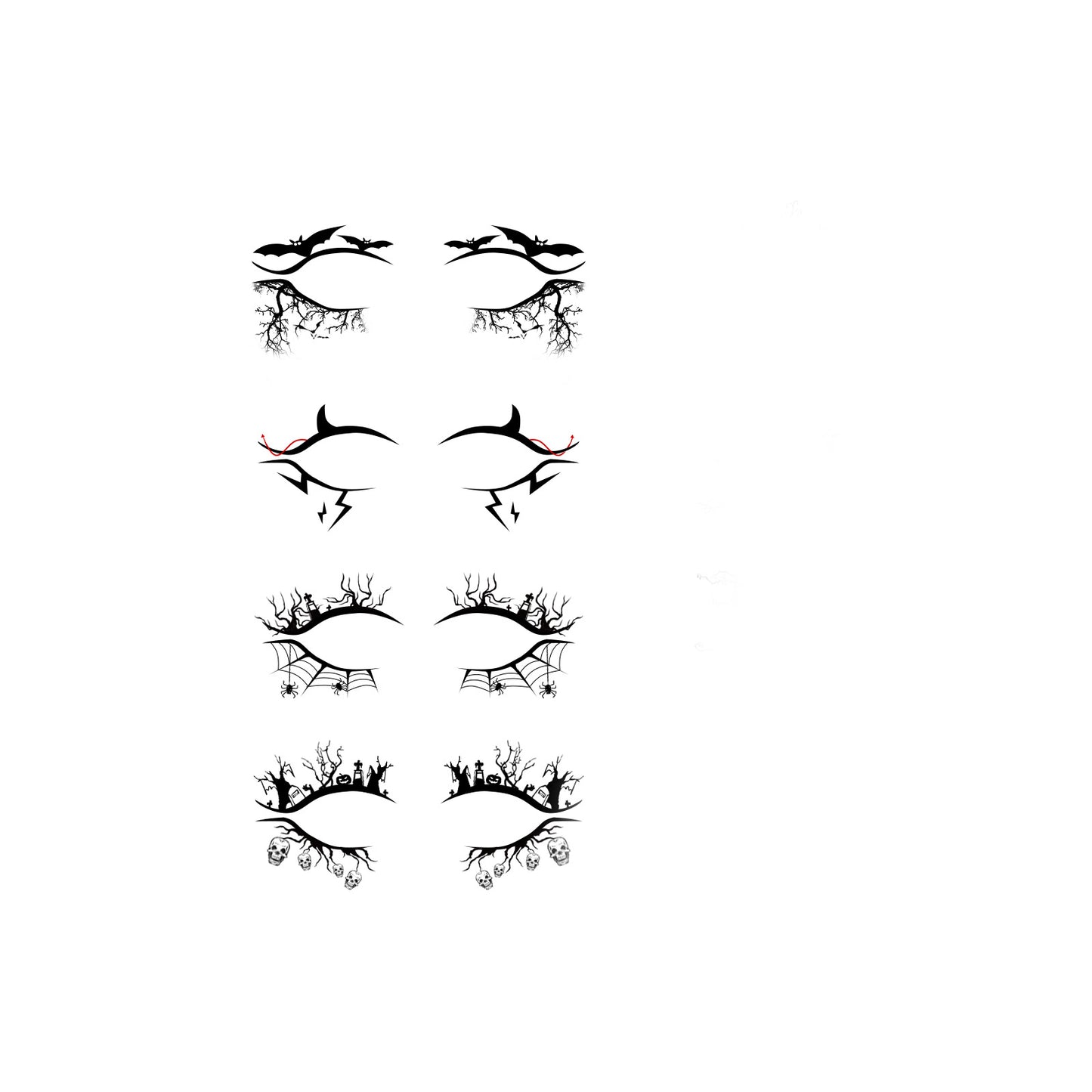 Halloween Eyeliner Stick Makeup Kit - Bat & Spider Designs