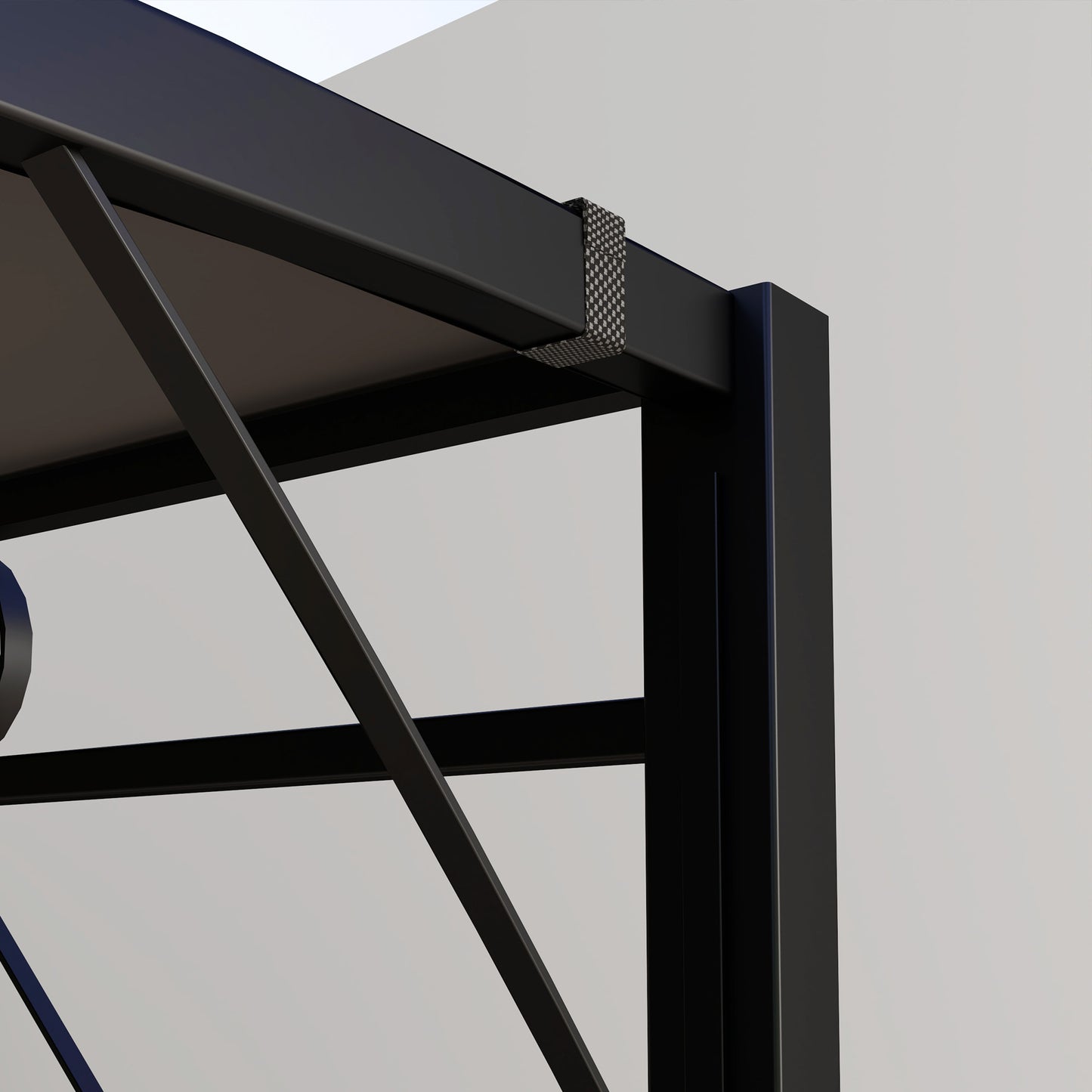 Outdoor Pergola and Patio Gazebo - Dark Gray, 10x8 ft