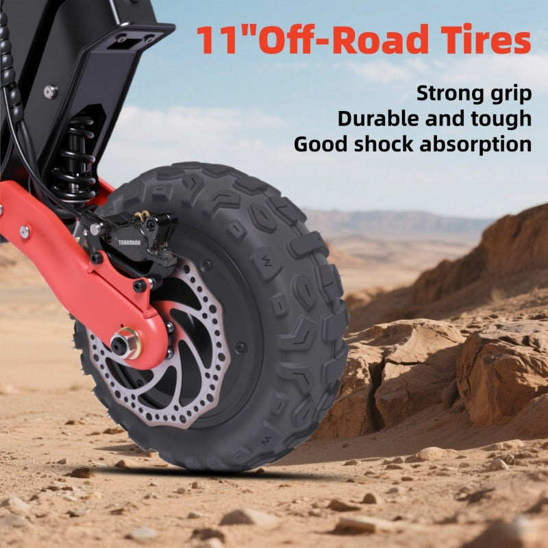 High-Power Off-Road Dual Motor Electric Scooter - 60V 27Ah