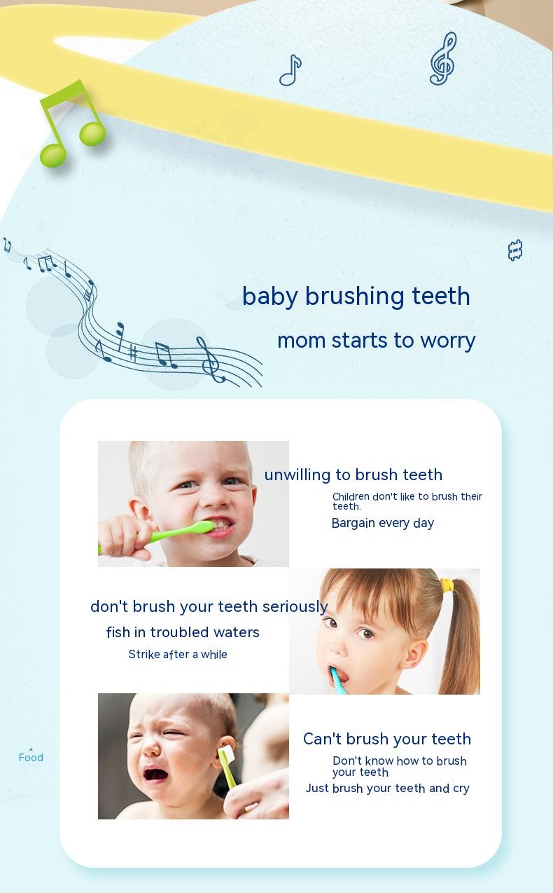 Children's Sonic Electric Toothbrush with Voice Guide - USB Rechargeable, Multi-Gear