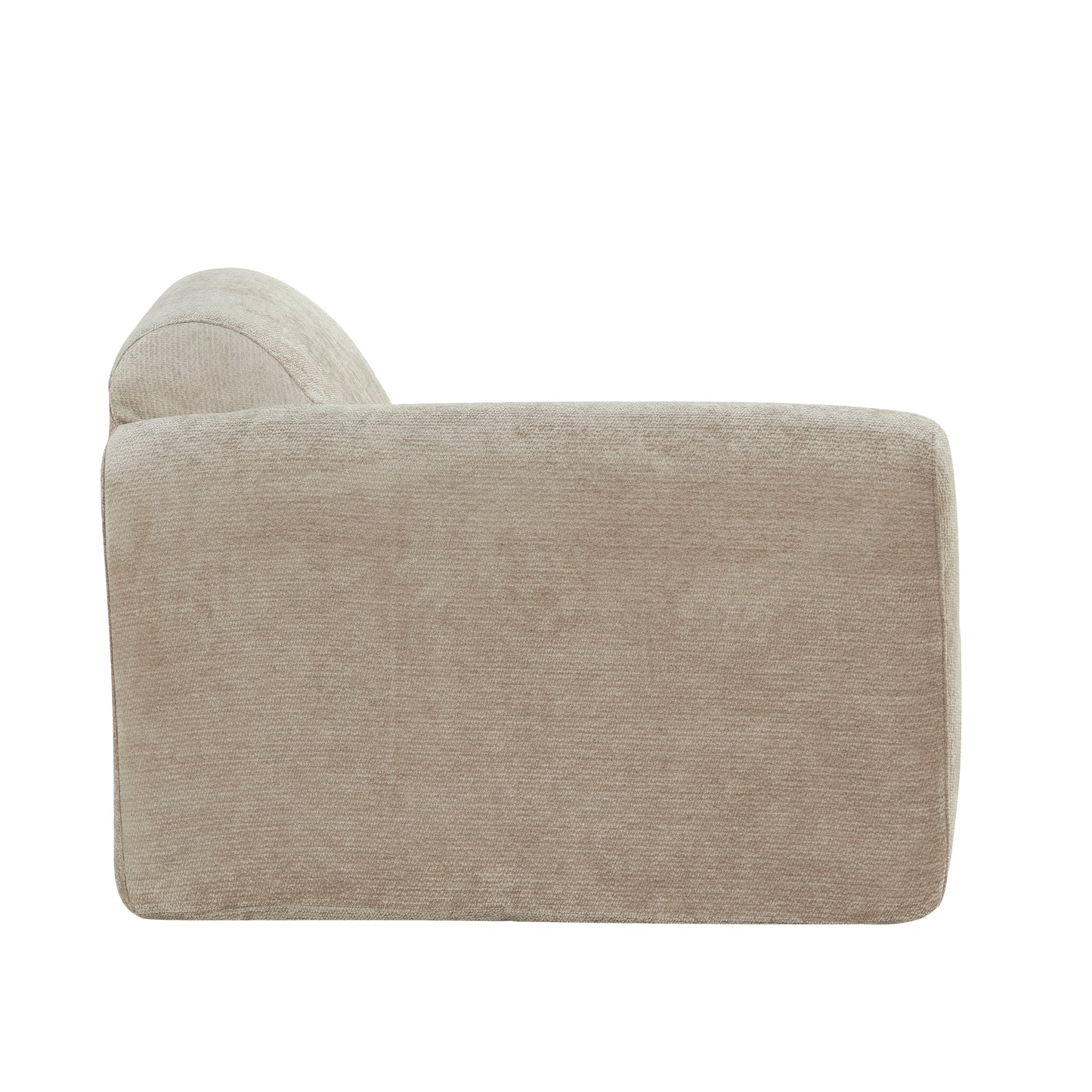 111" Modern Curved Sectional Sofa with Ottoman - Espresso