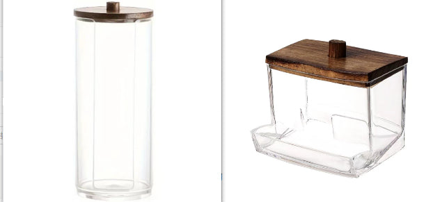 Plastic Jewelry Storage Box with Wooden Lid Waterproof Dustproof Organizer