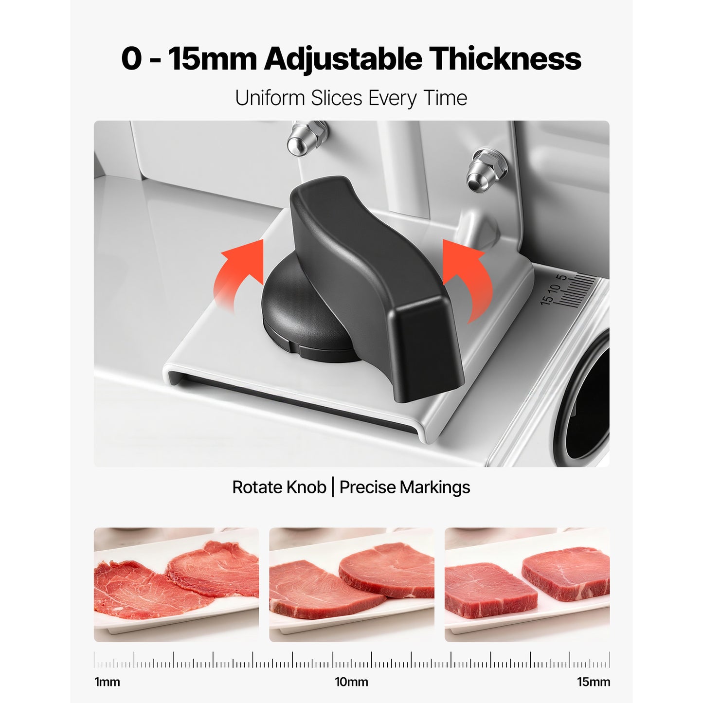 Electric Meat Slicer 7.5 Inch Food Deli Slicer with Adjustable Thickness 200W