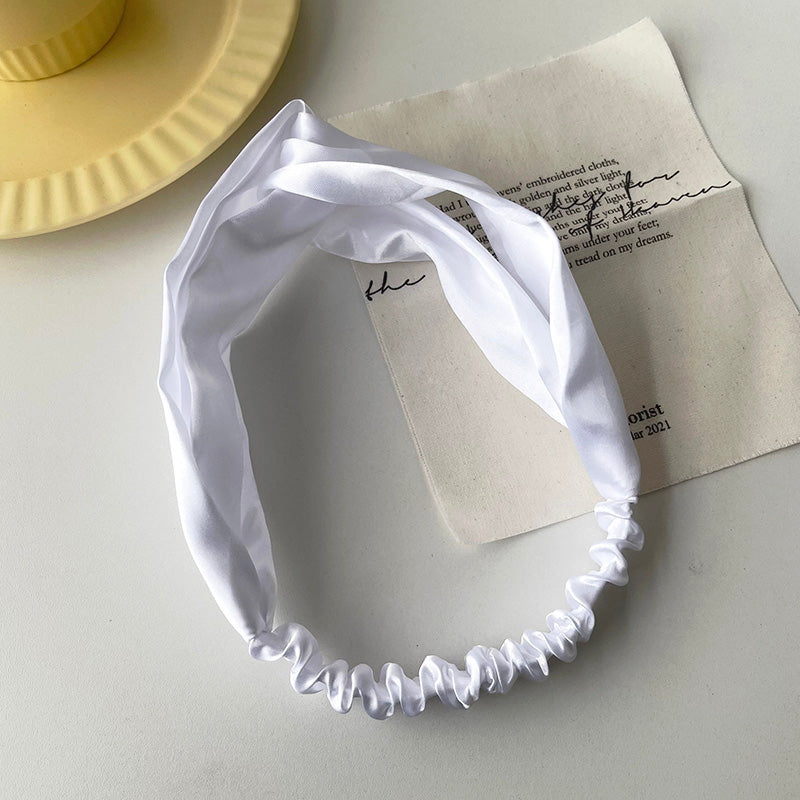 All-Match Satin Headband with Wide Side Hair Accessory - Multiple Colors