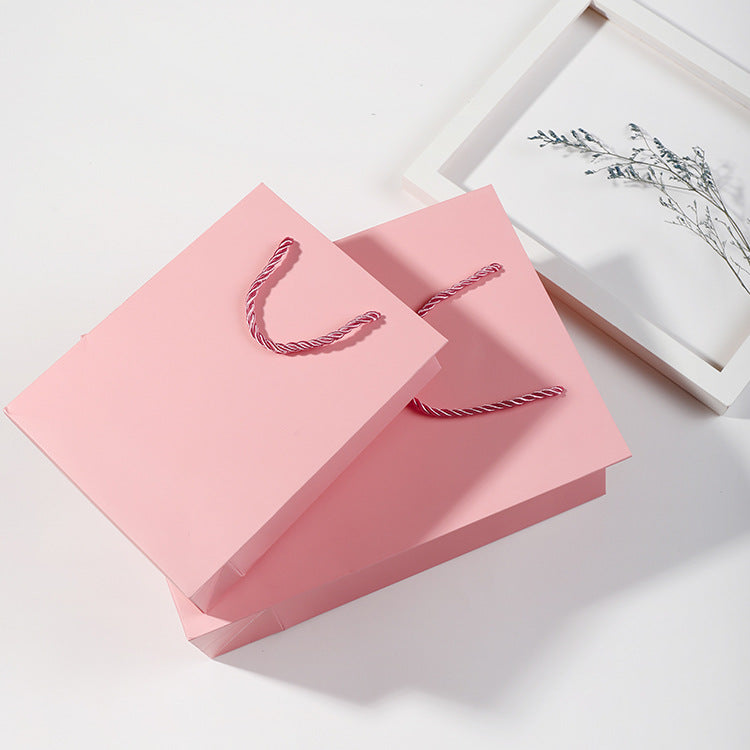 Handheld Cowhide Christmas Gift Bag - Customizable Home Packaging