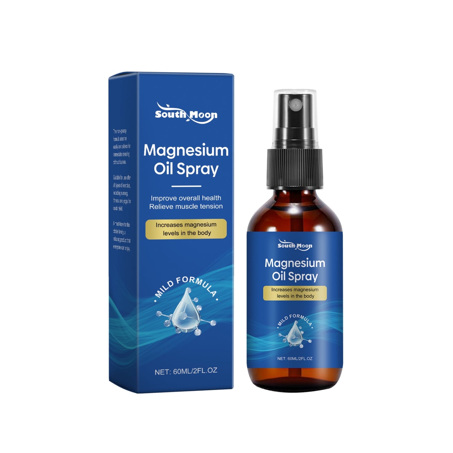 Magnesium Oil Spray 60ml for Muscle Relaxation & Skin Care