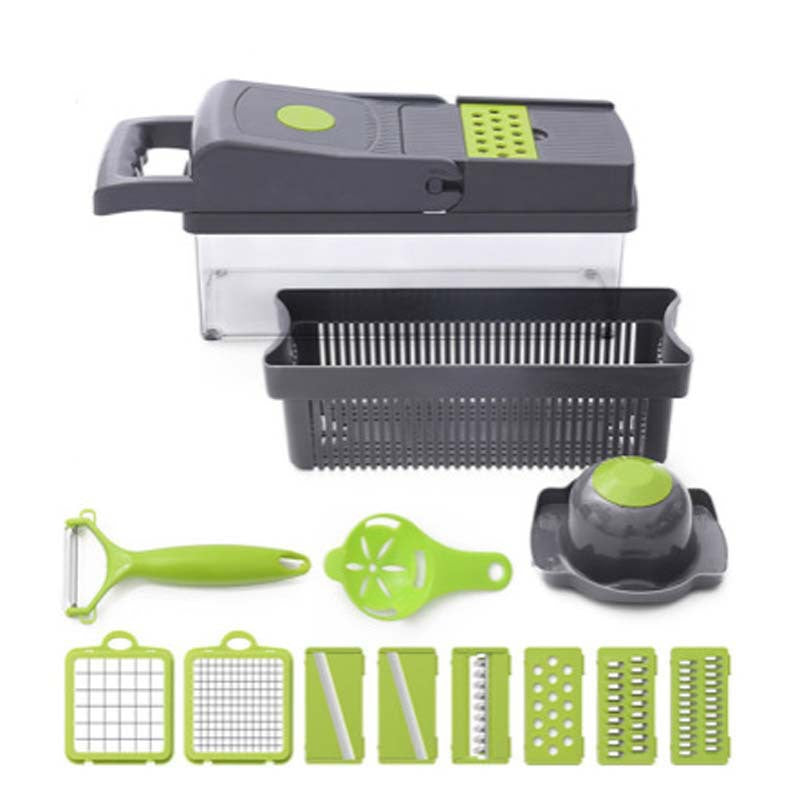 Vegetable Cutter 14-in-1 Kitchen Gadgets Stainless Steel Food Slicer
