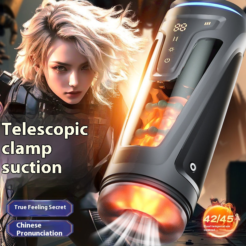 Automatic Retractable Heating Toy with Digital Display - Black