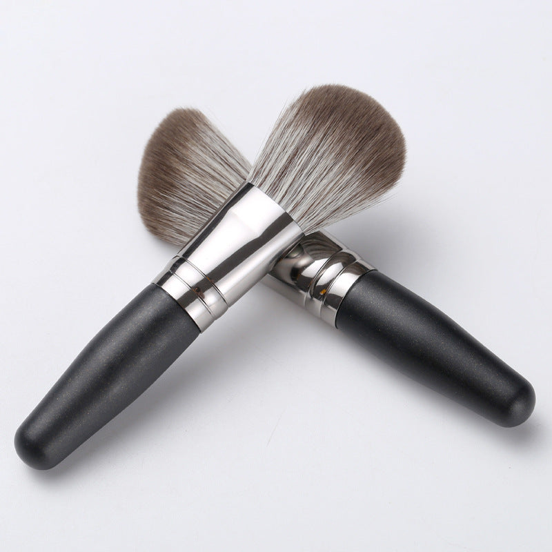 Mini Portable Makeup Brush Set - 5-Piece Face Eye Brush Kit with Mesh Bag