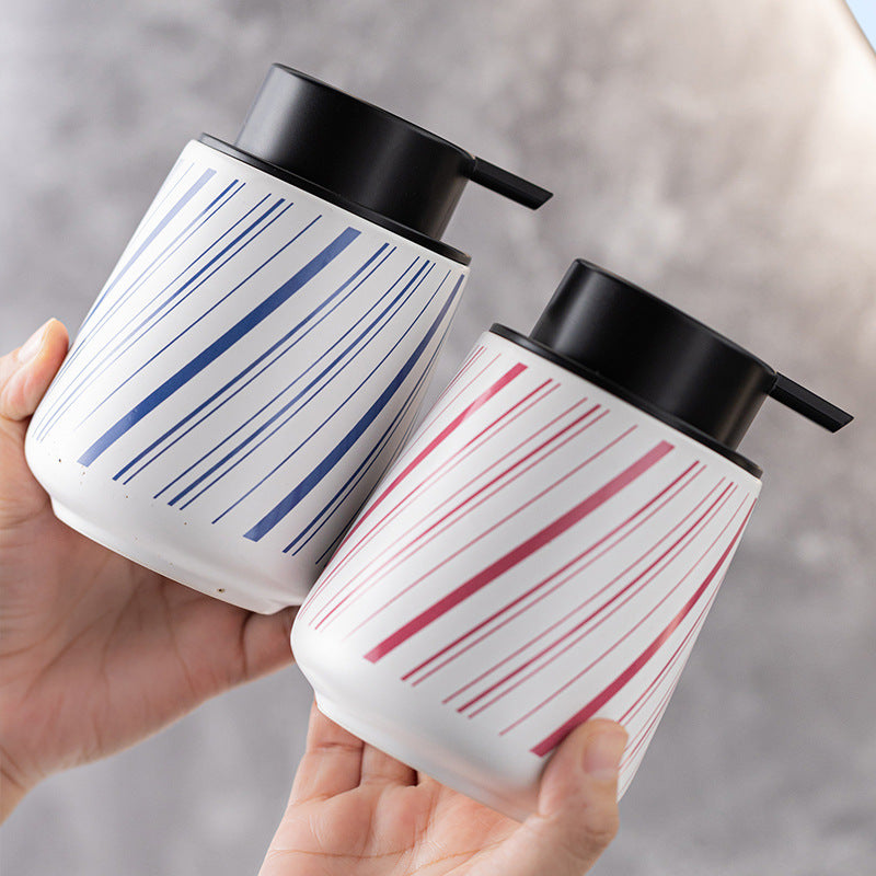 Colorful Ceramic Sparkling Mousse Bottle - Bathroom Storage Container