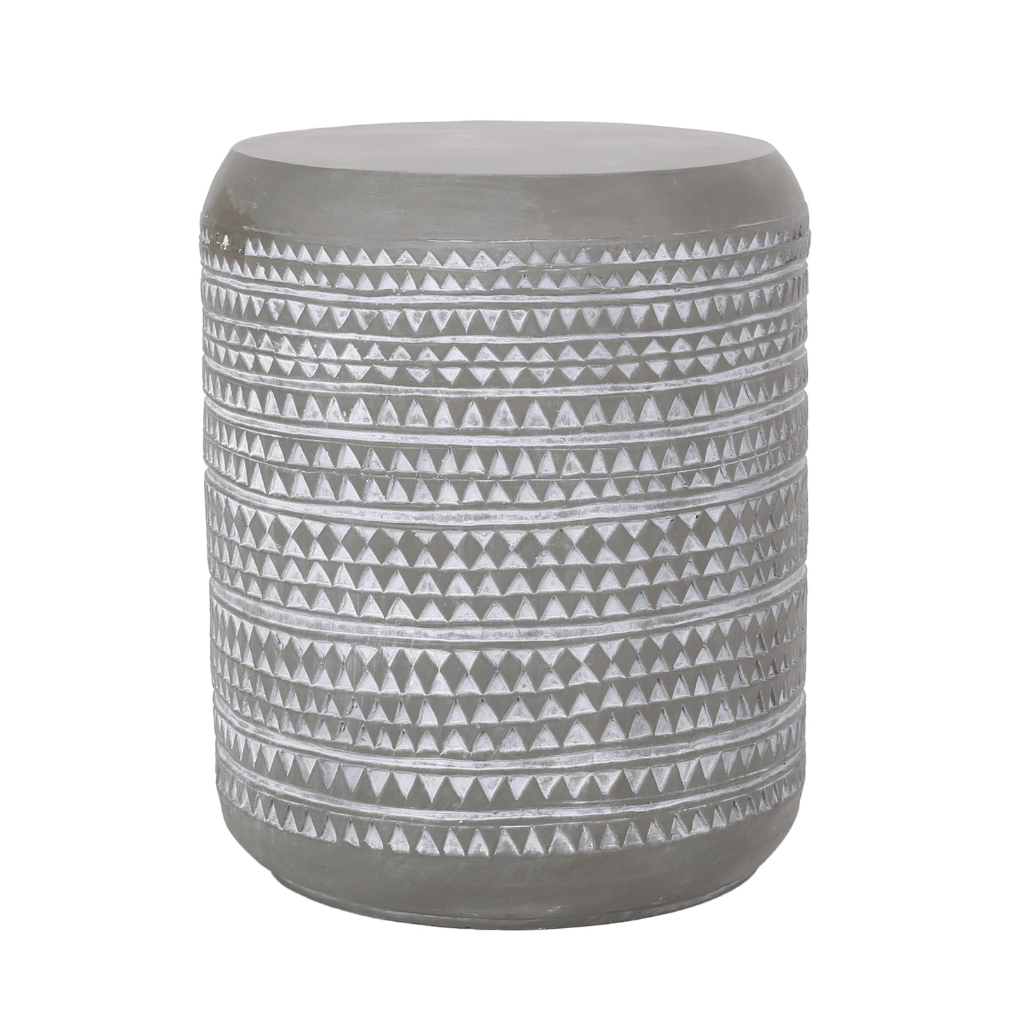 Lightweight Concrete Outdoor Side Table - Light Grey