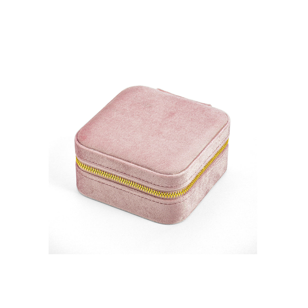 Portable Velvet Jewelry Storage Box for Rings and Necklaces - Multi-Compartment Gift Organizer