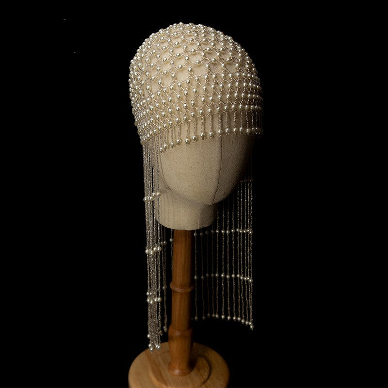 Beaded Pearl Headwear Hat Women