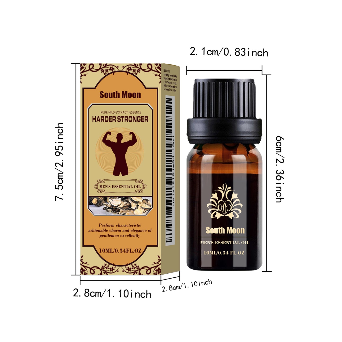 Natural Men's Care Massage Oil - Jojoba & Ophiopogon Extract, 10ml