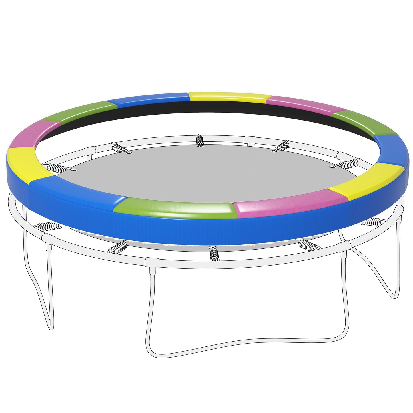 14FT Trampoline Replacement Spring Cover - Waterproof & Tear Resistant