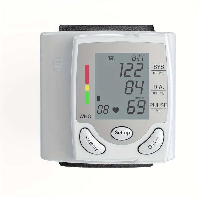 Wrist Blood Pressure Monitor with Voice & LCD Display