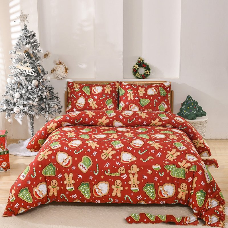 Christmas Eve Down Quilt Cover Bedding Set Multiple Sizes & Patterns