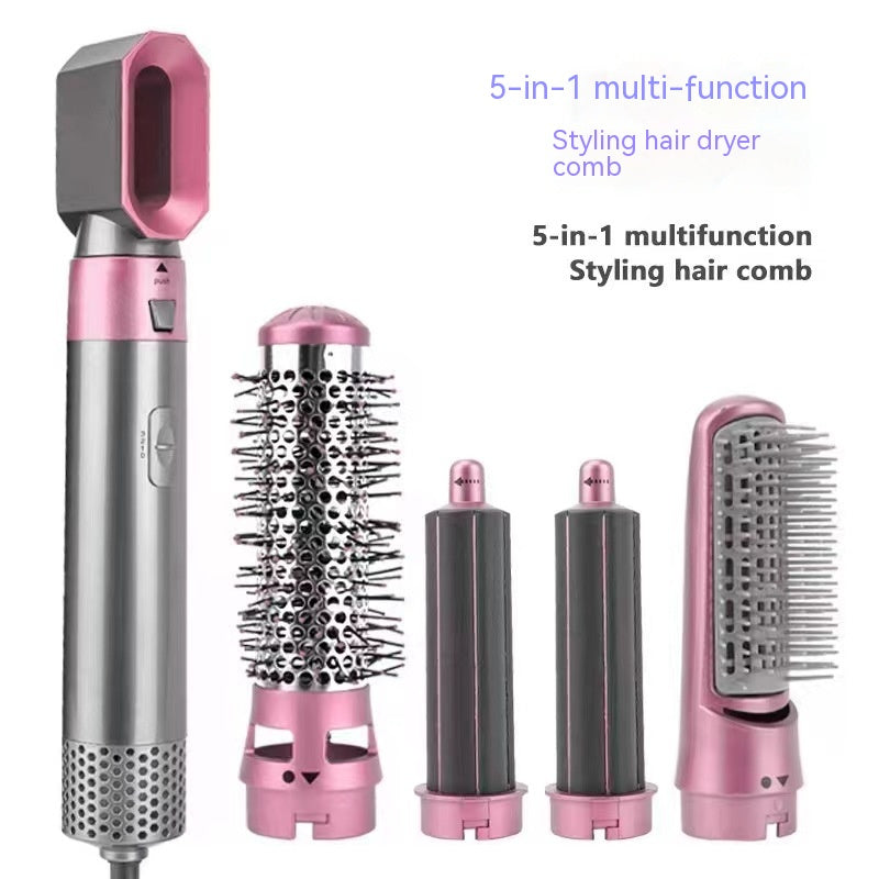Five-in-One Hair Curler with Multiple Heat Settings and Color Options