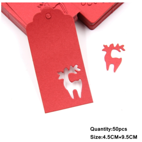Tree-Shaped Kraft Paper Labels for Christmas Decorations - Pack of 10