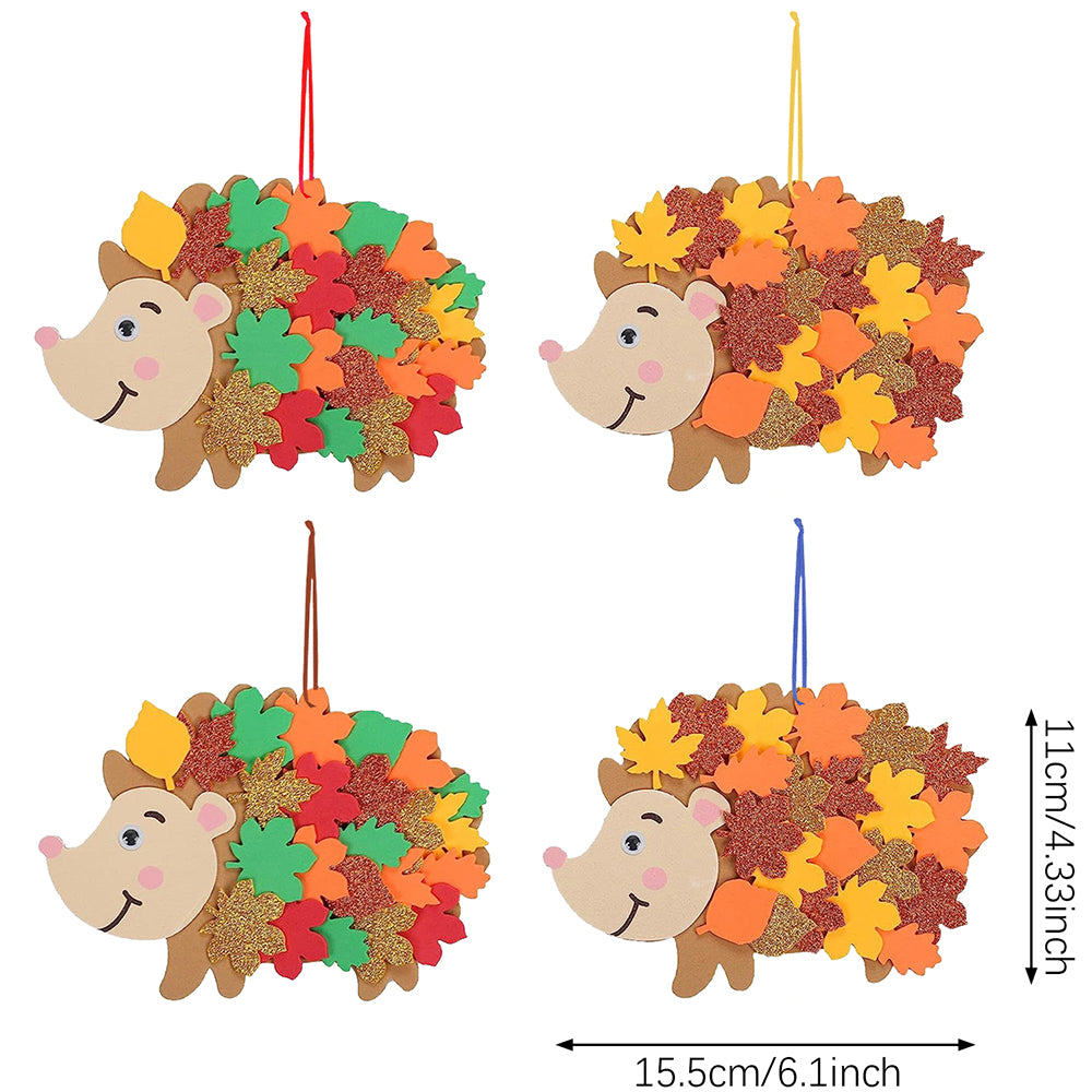 Fall Hedgehog Craft Kits - 8 Pcs Felt Art Set