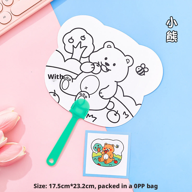 Coloring Fan Whale Cartoon Air Circulation Fan for Kids and Home